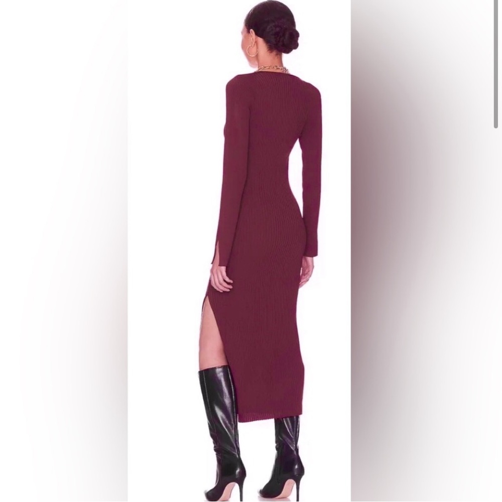 House of Harlow Ribbed Cutout Sweater Dress - Picture 2 of 3